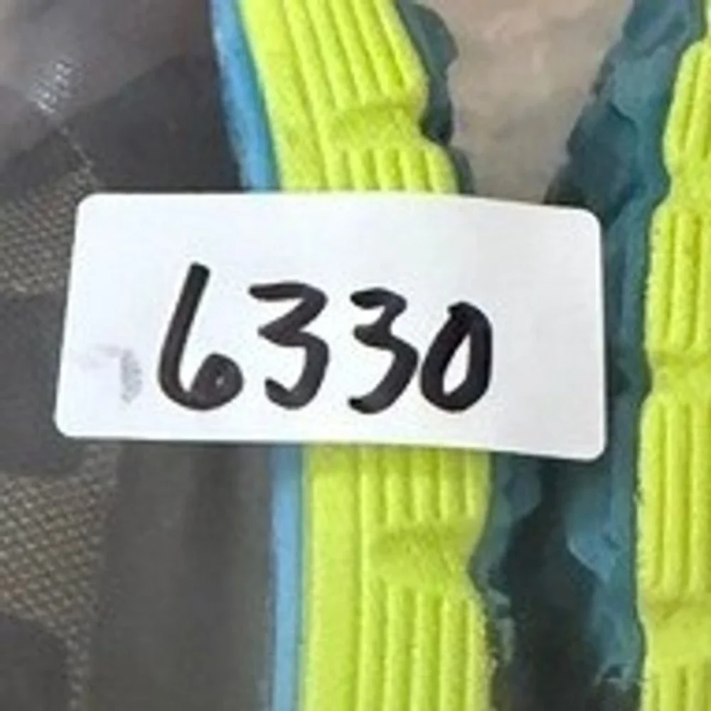 Salming Trail 5 Trail Running Shoes Mens Size 10 Black Yellow Blue Vibram EUC